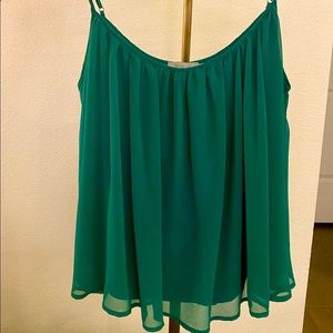 💚 S.Y.L.K Green Flowy Tank Blouse